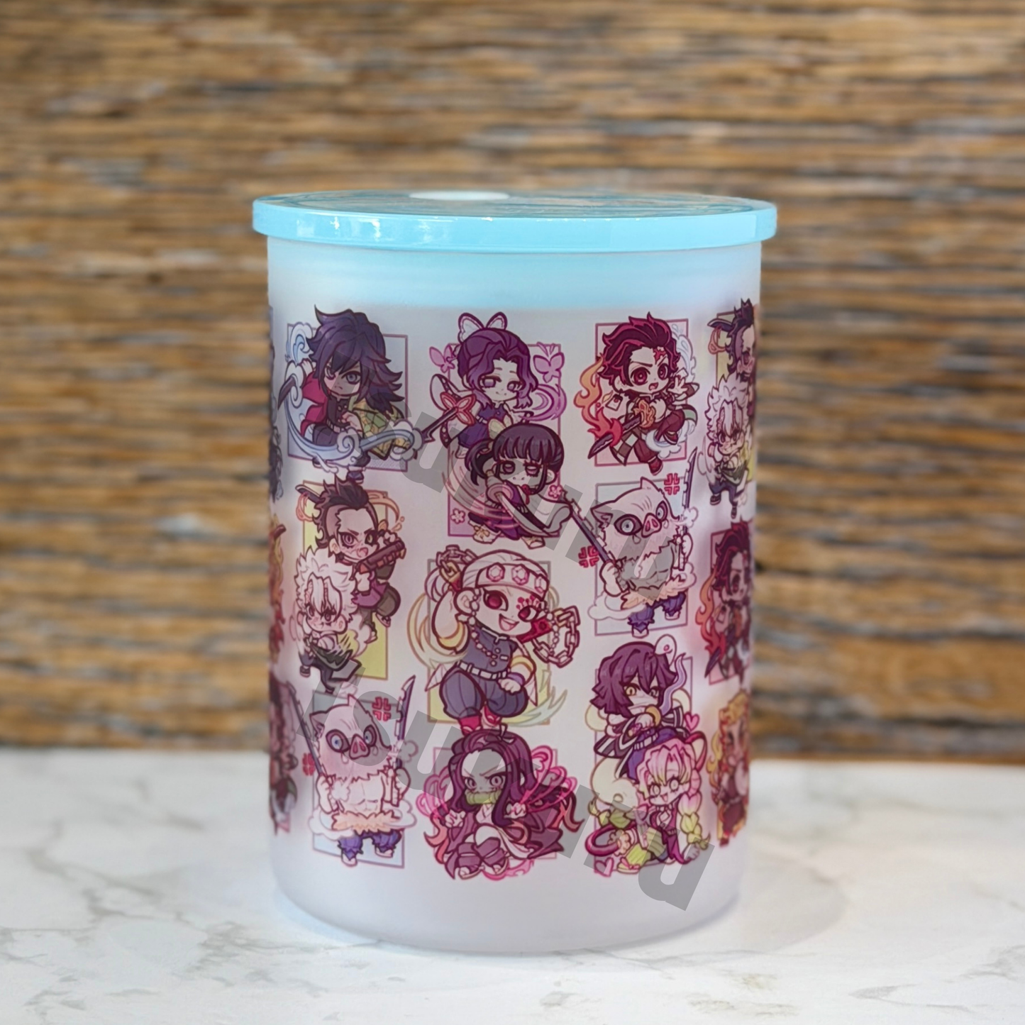 17oz Frosted Glass Mug - Slayers