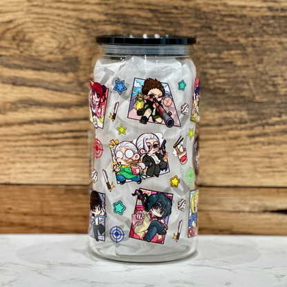 16oz Clear Glass Tumbler - Assassins (Double Sided)