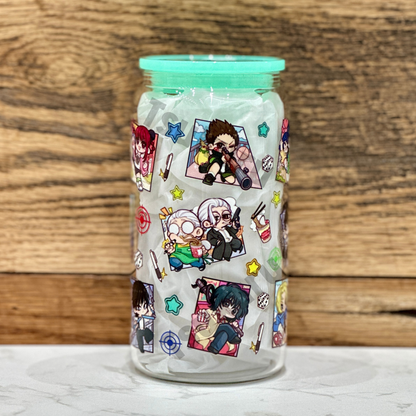 16oz Clear Glass Tumbler - Assassins (Double Sided)