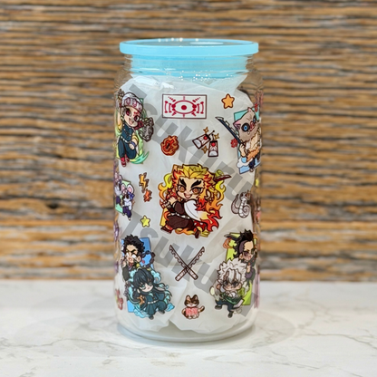 16oz Clear Glass Tumbler - Slayers (Double Sided)