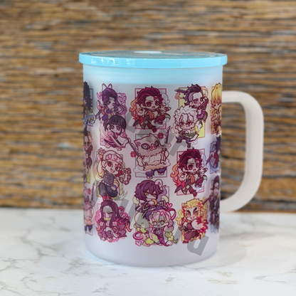 17oz Frosted Glass Mug - Slayers