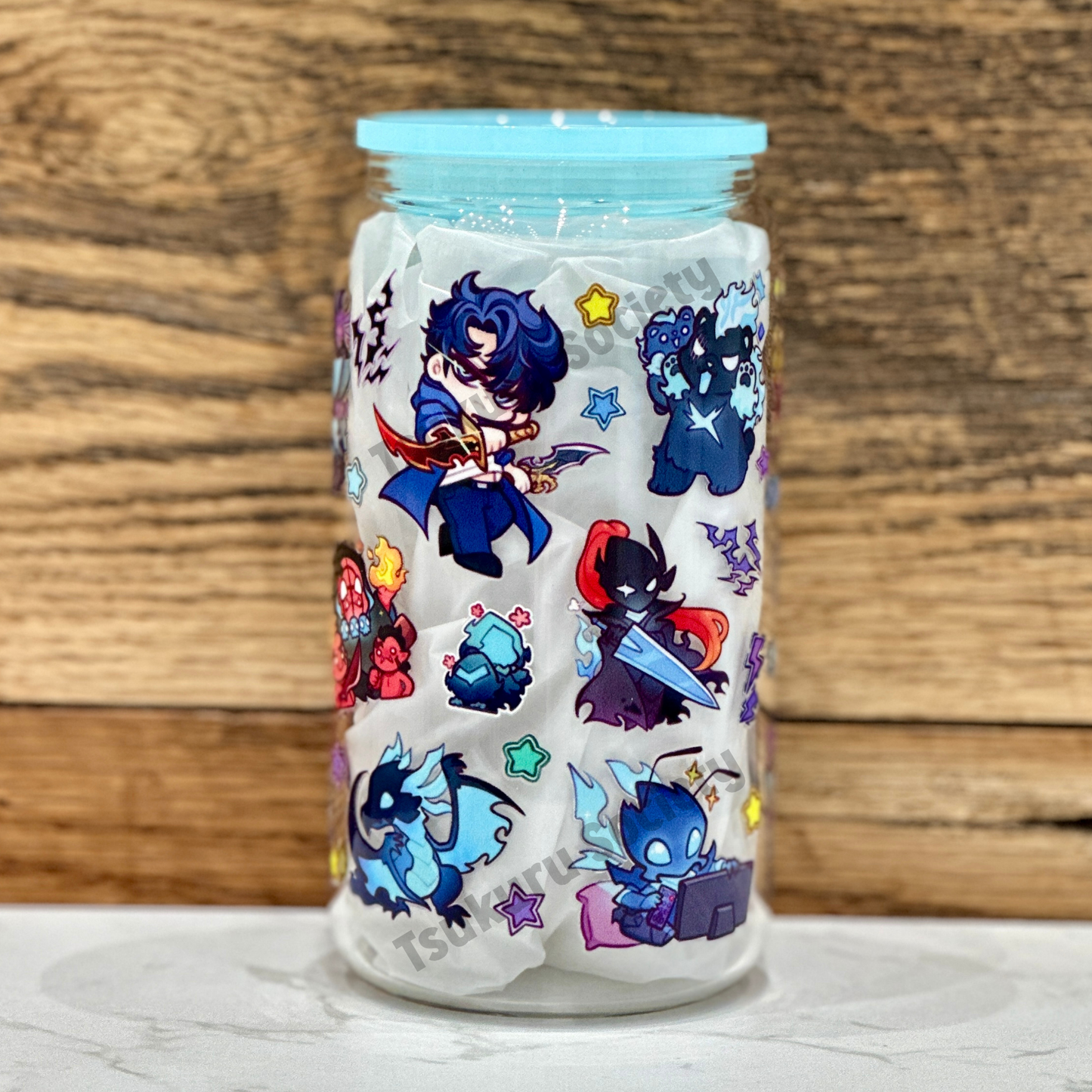 16oz Clear Glass Tumbler - SL (Double Sided)