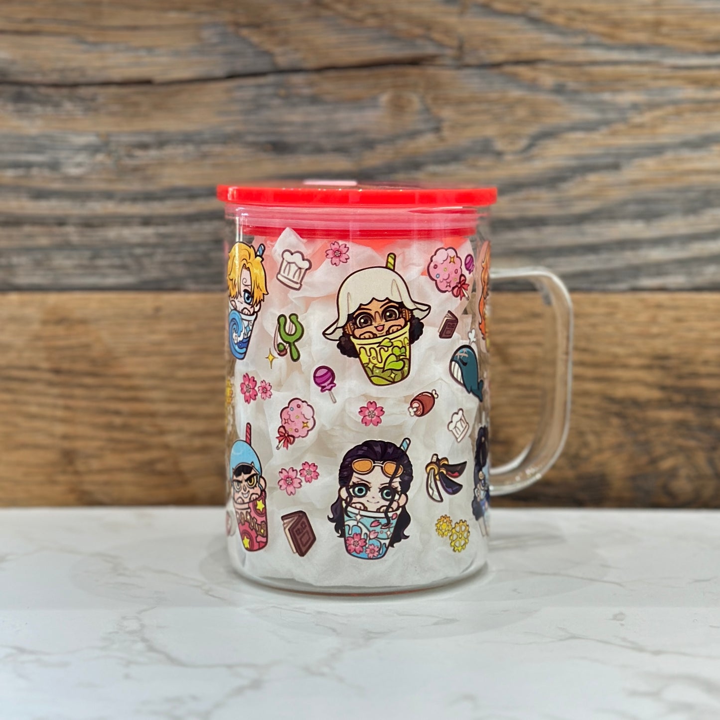 17oz Glass Mug - Pirates