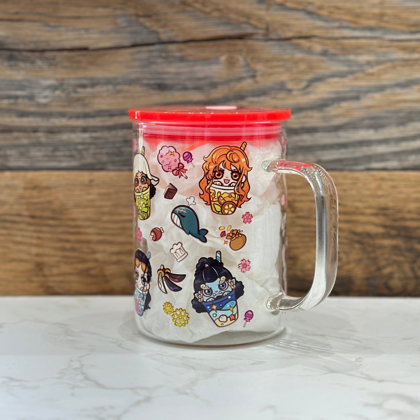 17oz Glass Mug - Pirates