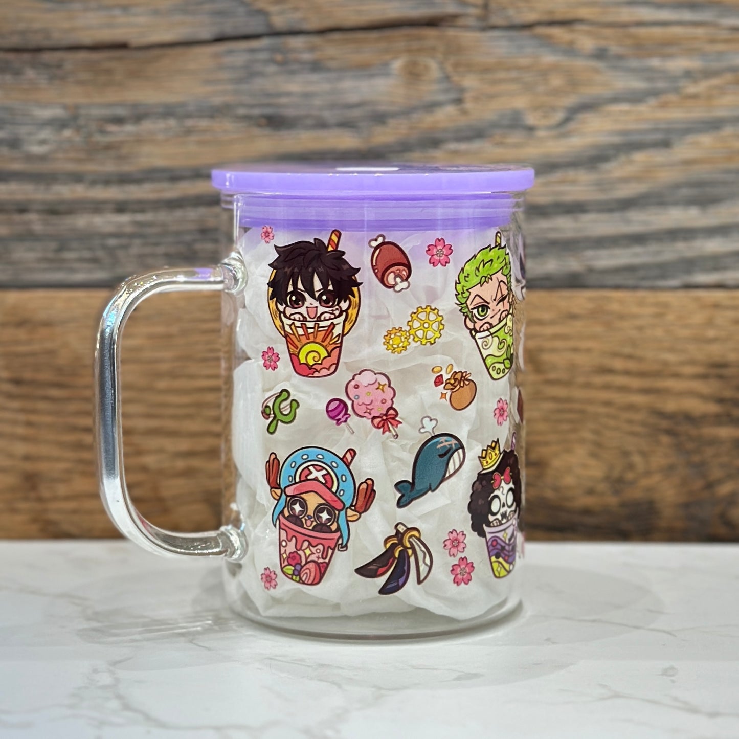 17oz Glass Mug - Pirates