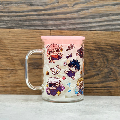 anime glass mug