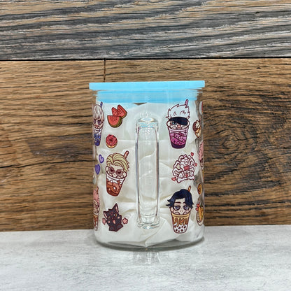 17oz Glass Mug - Kawaii Food