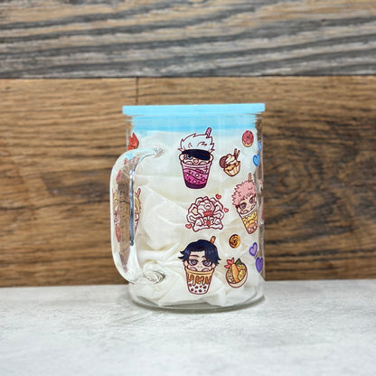 17oz Glass Mug - Kawaii Food