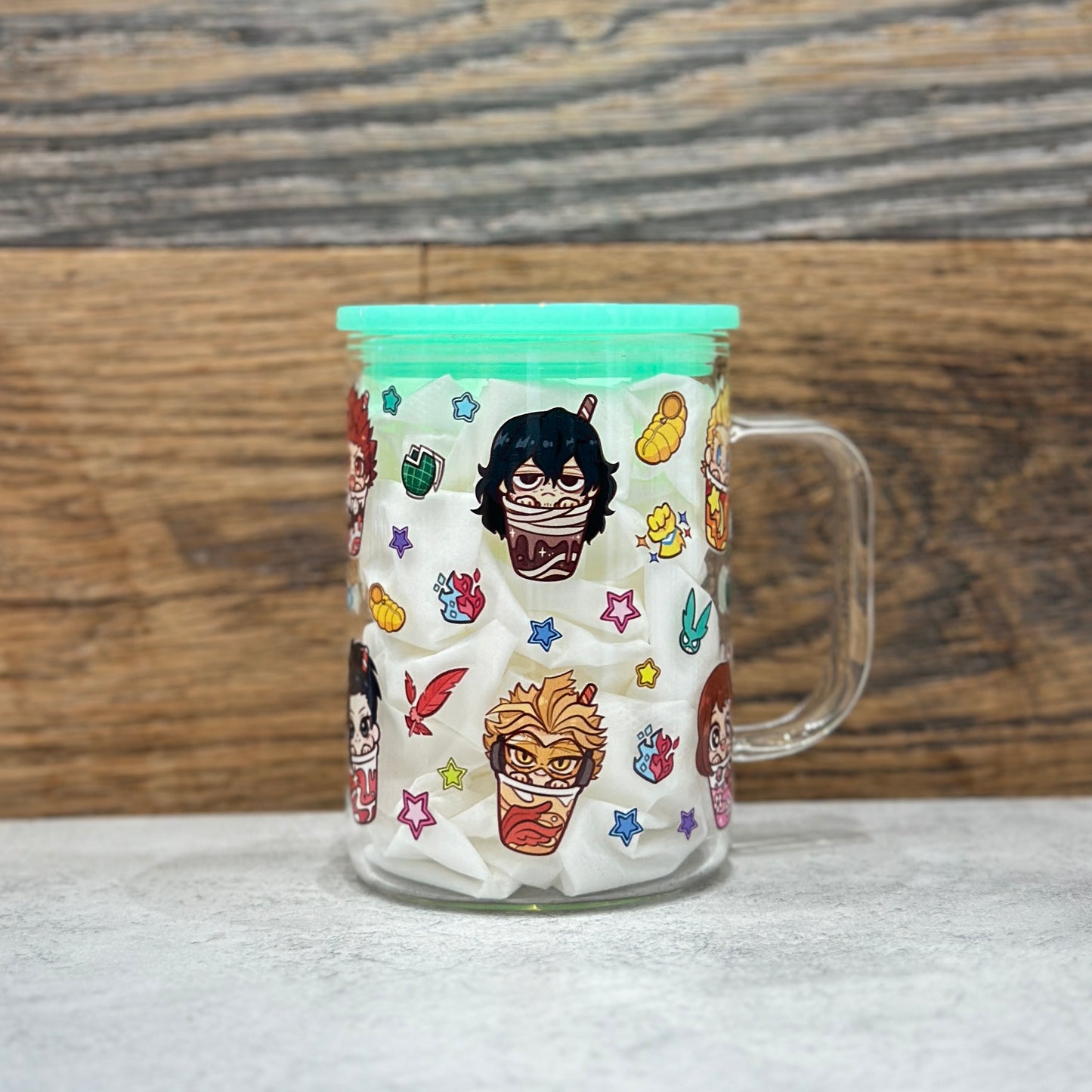 17oz Glass Mug - Heroes