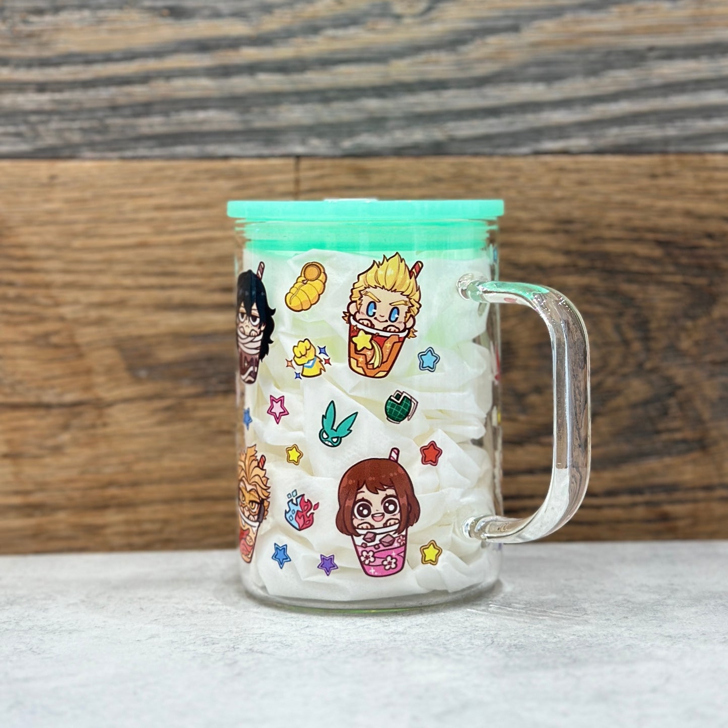 17oz Glass Mug - Heroes