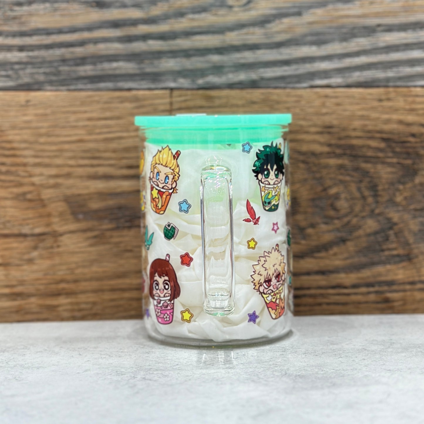 17oz Glass Mug - Heroes