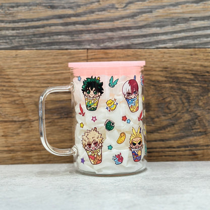 17oz Glass Mug - Heroes