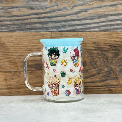 17oz Glass Mug - Heroes