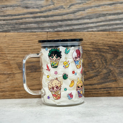 17oz Glass Mug - Heroes