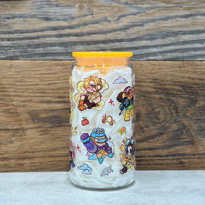 16oz Clear Glass Tumbler - Pirates