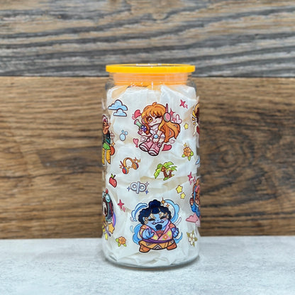 16oz Clear Glass Tumbler - Pirates