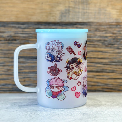 17oz Frosted Glass Mug - Battle