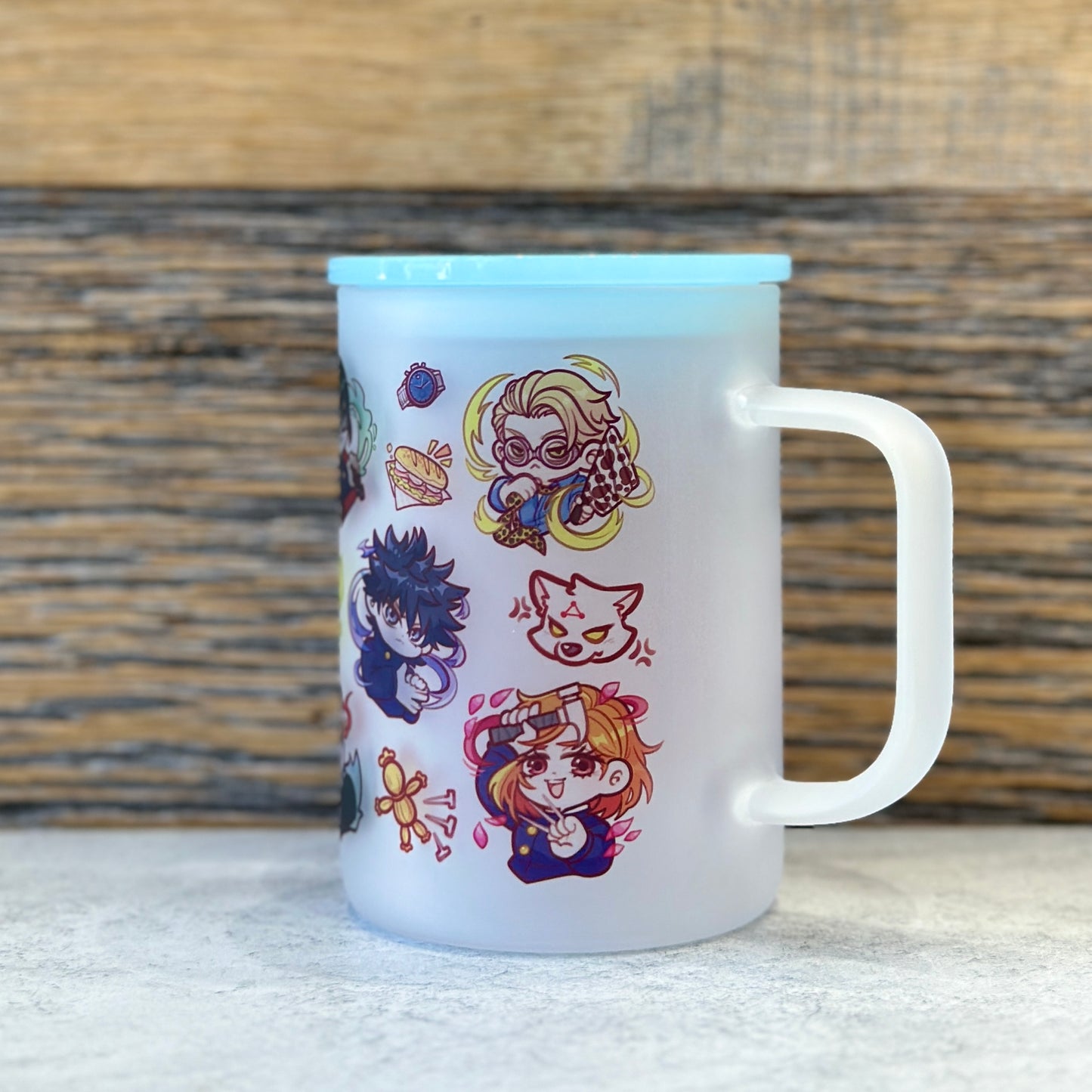 17oz Frosted Glass Mug - Battle