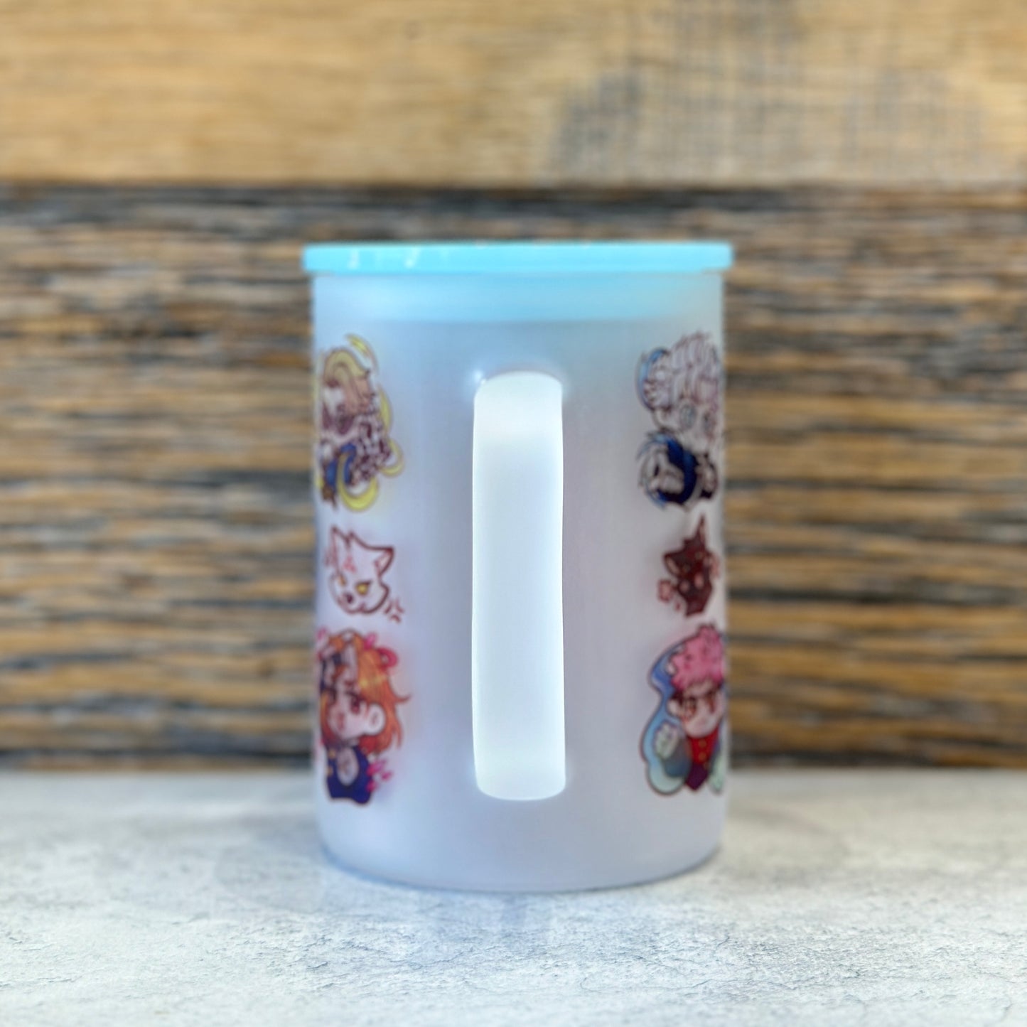 17oz Frosted Glass Mug - Battle