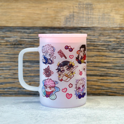 17oz Frosted Glass Mug - Battle