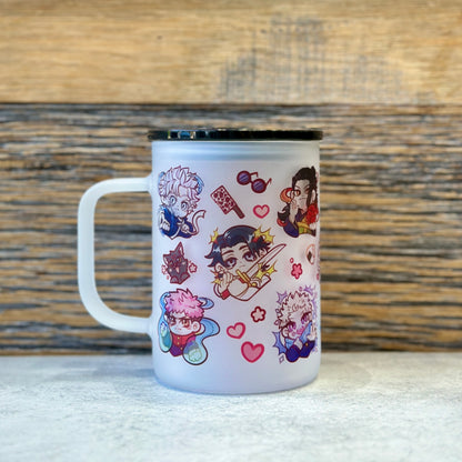 17oz Frosted Glass Mug - Battle