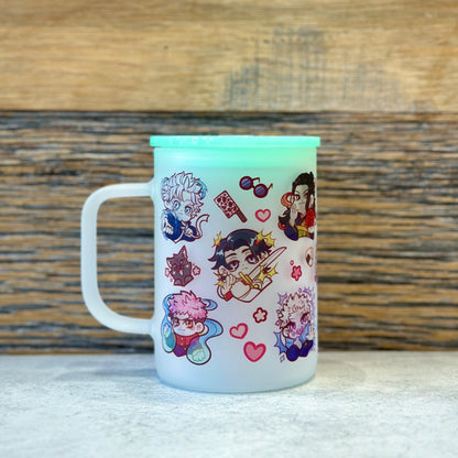 17oz Frosted Glass Mug - Battle