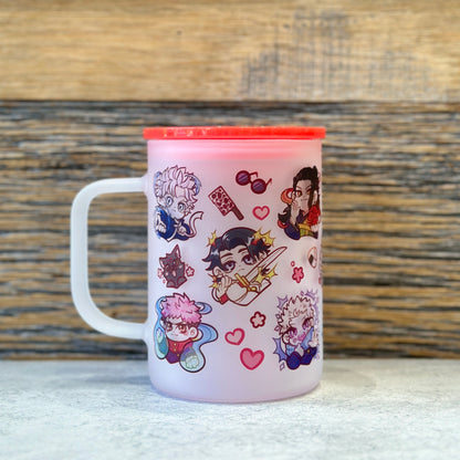 17oz Frosted Glass Mug - Battle