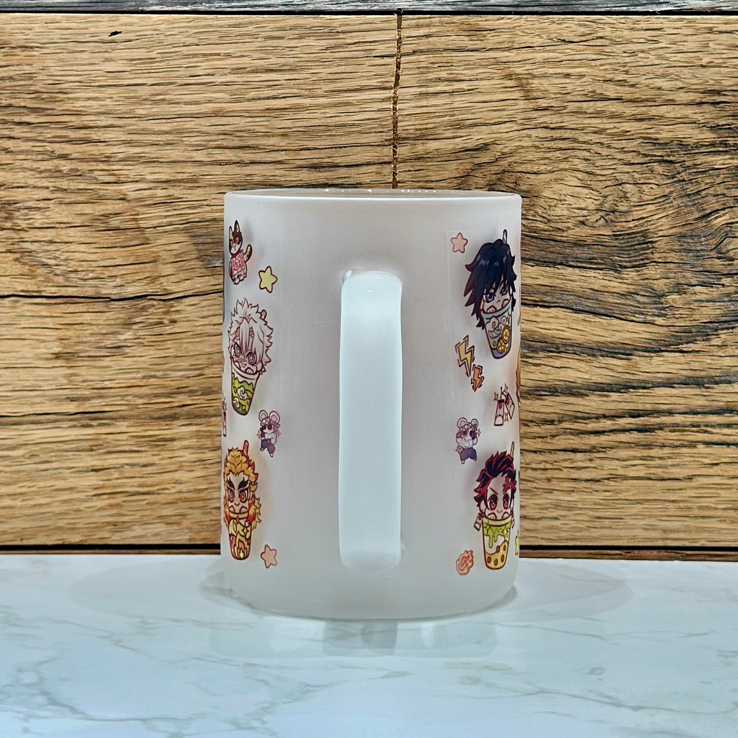 17oz Frosted Glass Mug - Slayers