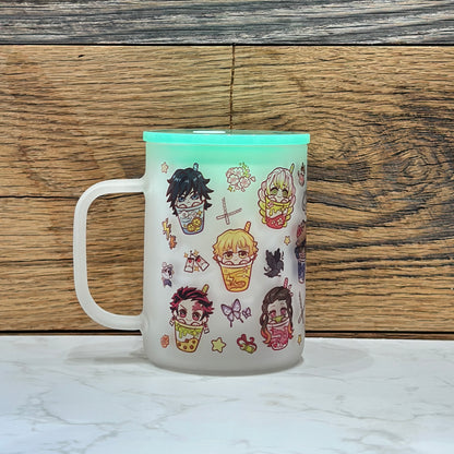 17oz Frosted Glass Mug - Slayers