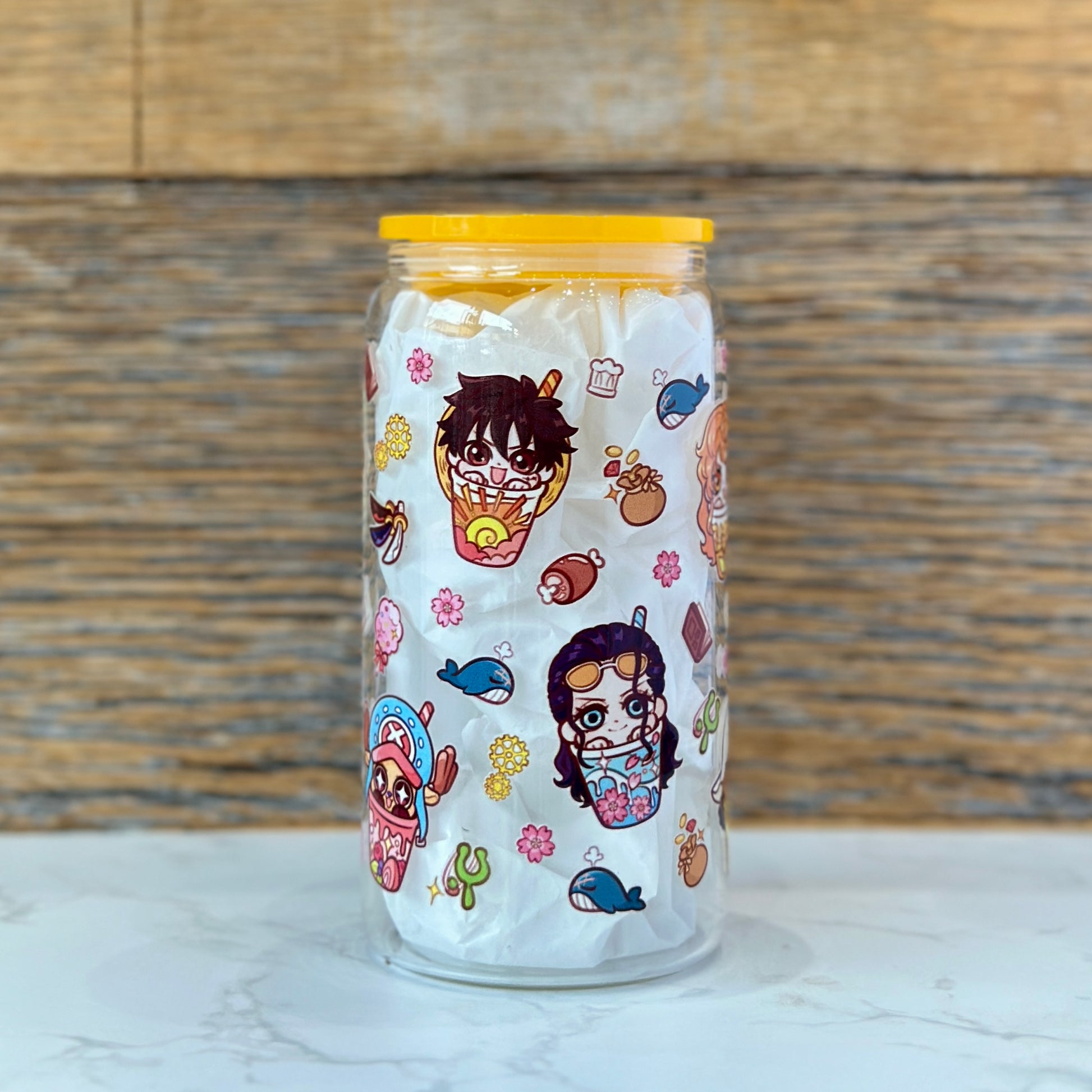 anime glass tumbler