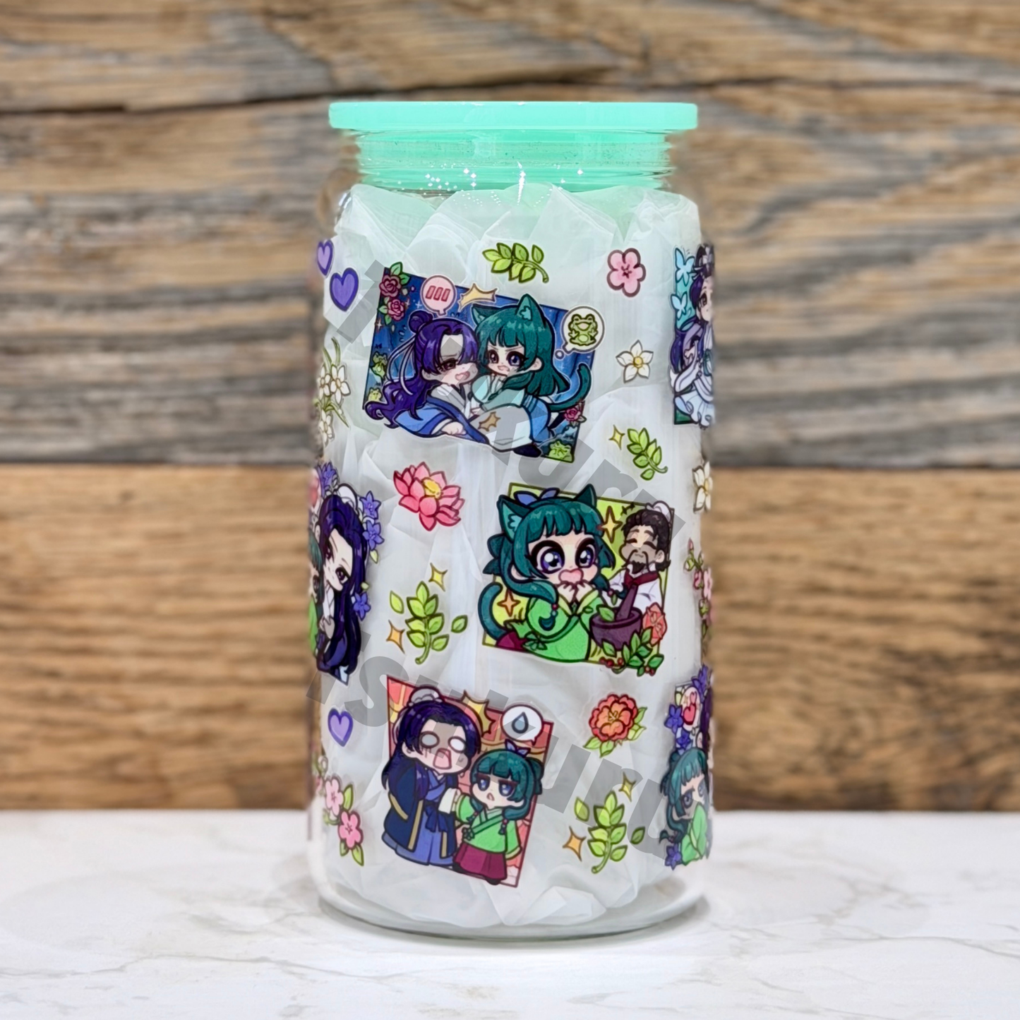 16oz Clear Glass Tumbler - TAD V2 (Double Sided)