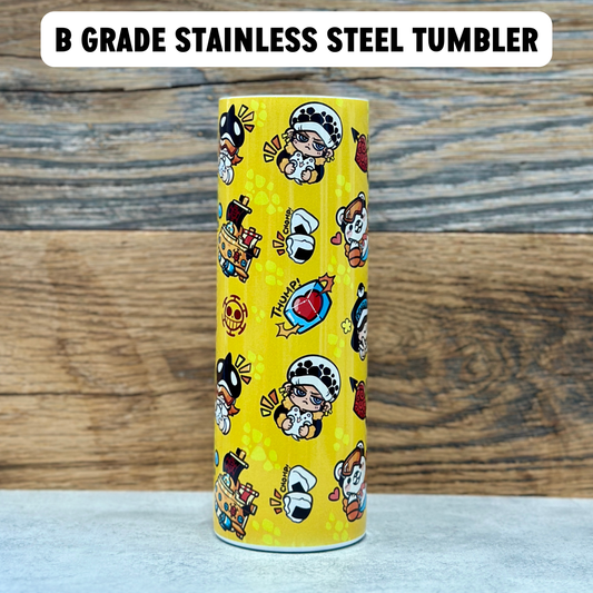 20 oz Stainless Steel Tumbler - Heart Pirates - (B GRADE)